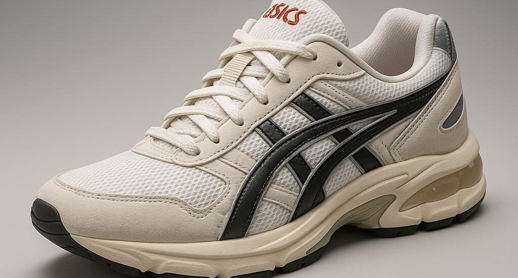ASICS Gel-Kayano 31 running shoes in black and white colorway, designed for stability and comfort