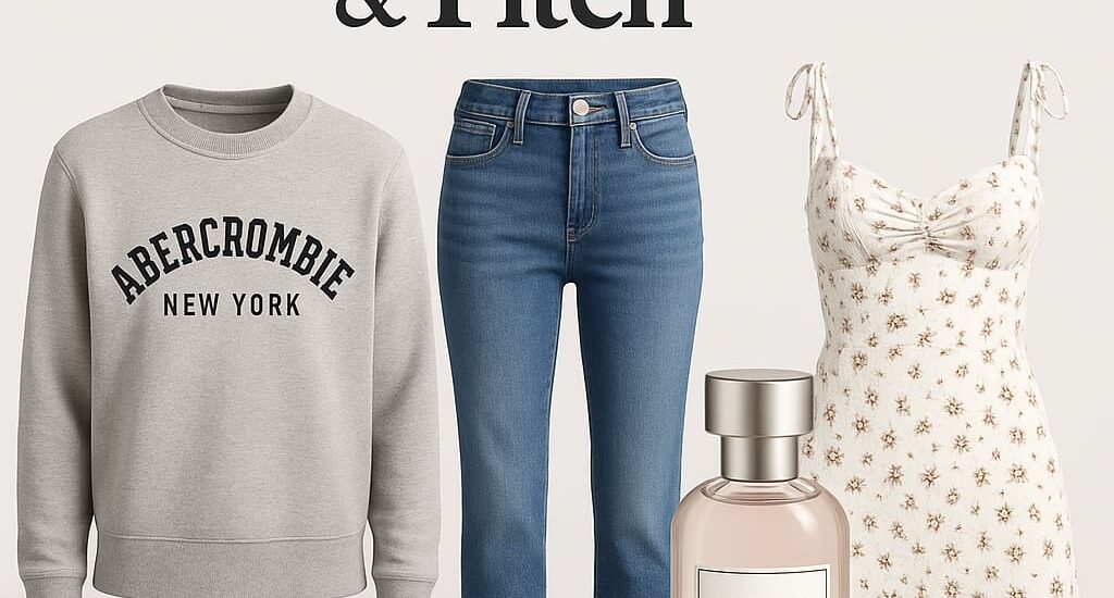Modern Abercrombie & Fitch fashion lineup showcasing neutral-toned outfits and inclusive models