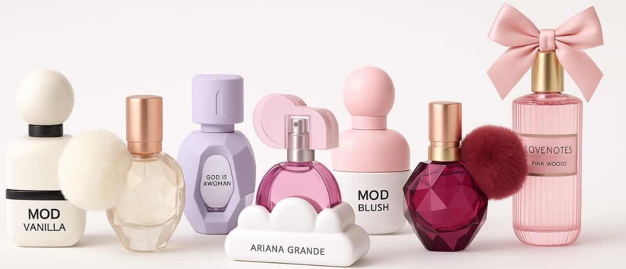Cloud Eau de Parfum bottle by Ariana Grande featuring a dreamy cloud-shaped base A fan-favorite and TikTok sensation—duped as a budget-friendly Baccarat Rouge 540