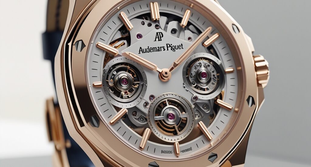 "Audemars Piguet watchmaker hand-finishing a mechanical movement"