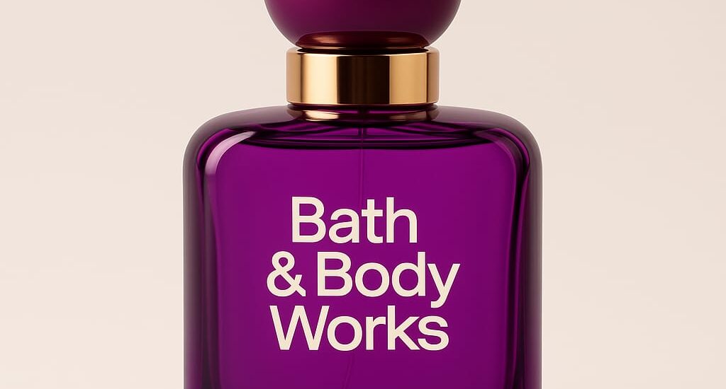 "Bath & Body Works fragrance display featuring candles, lotions, and body mists in seasonal packaging."