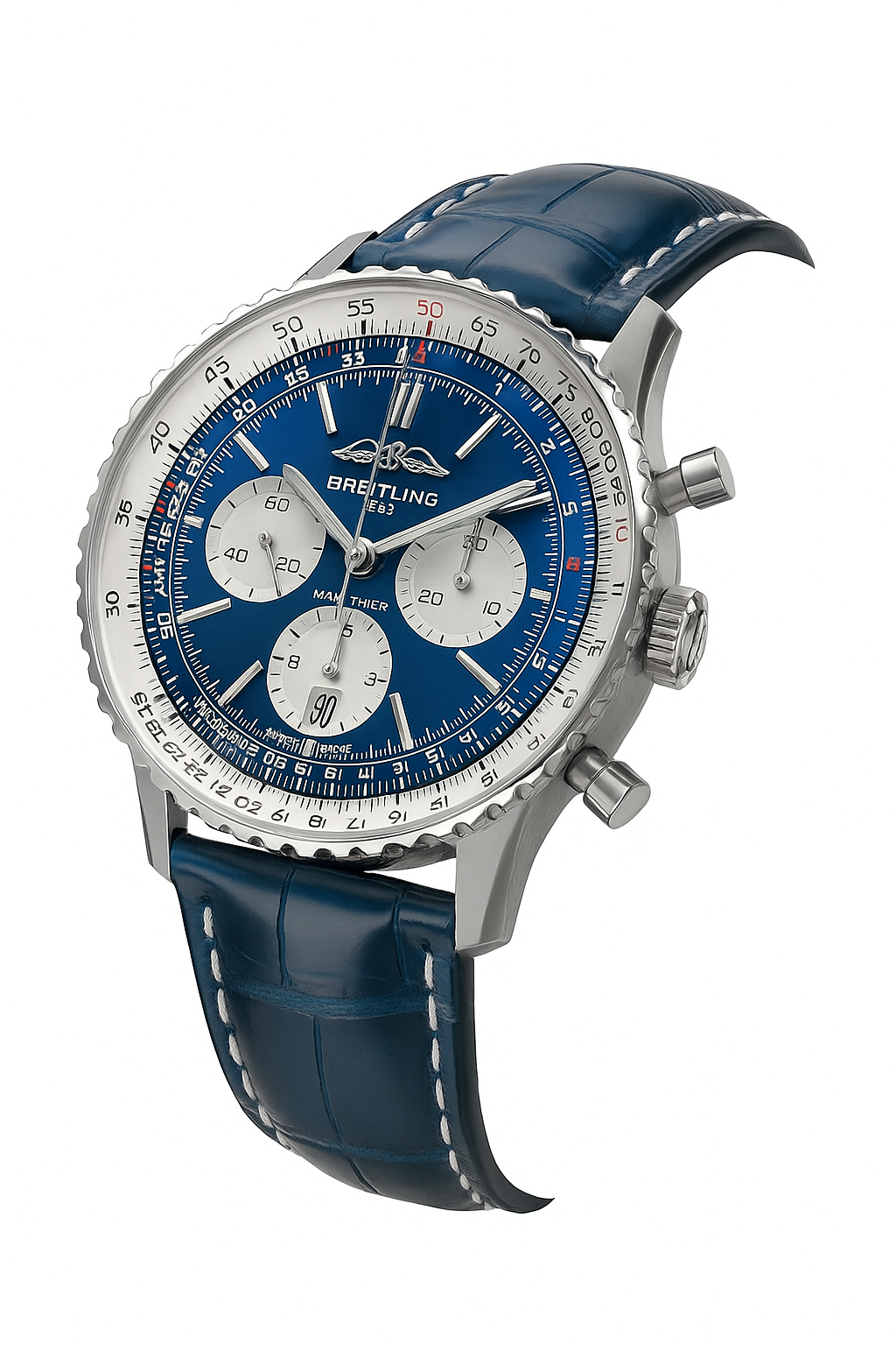 Breitling Navitimer watch with aviation-inspired design