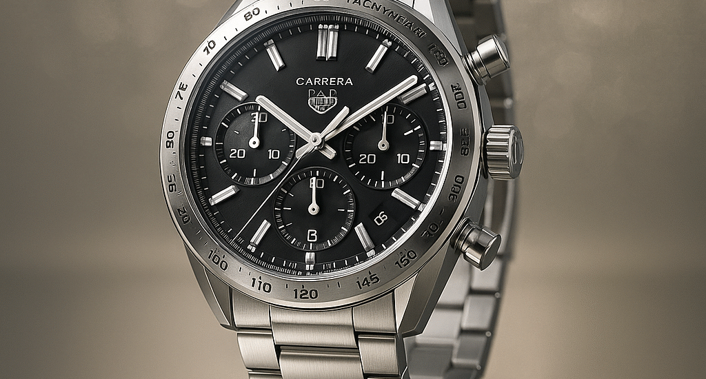 TAG Heuer Carrera watch showcasing Swiss craftsmanship and sporty elegance, ideal for luxury watch enthusiasts