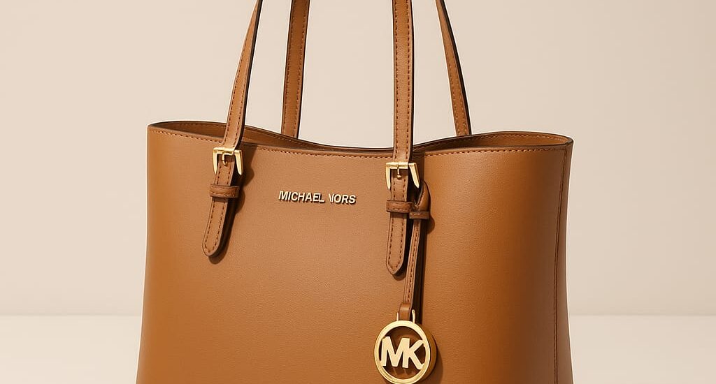 Michael Kors branded packaging including gift boxes and shopping bags, representing the brand’s luxury identity.