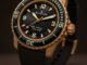Blancpain Fifty Fathoms luxury diving watch with black dial and stainless steel case