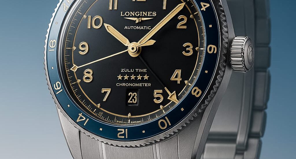 Longines Master Collection watch in stainless steel with blue dial