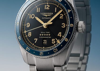 Longines Master Collection watch in stainless steel with blue dial