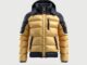 "A stylish Moncler Jacket on display with a soft spotlight and minimal winter backdrop, perfect for Pakistani luxury fashion lovers."