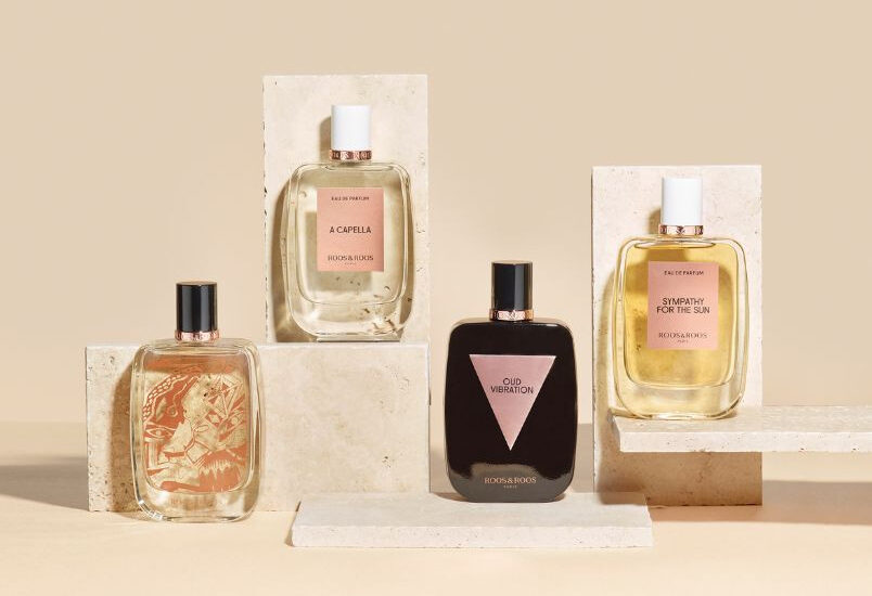Roos & Roos perfume bottle showcasing French elegance.