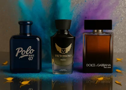 Max Deville fragrance bottle with elegant packaging