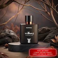 Montana fragrance bottle with its iconic spiral design, symbolizing elegance and boldness.